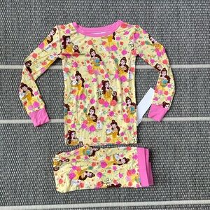 Little Sleepies Disney Princess Belle Bamboo Viscose Two Piece Pajama Set